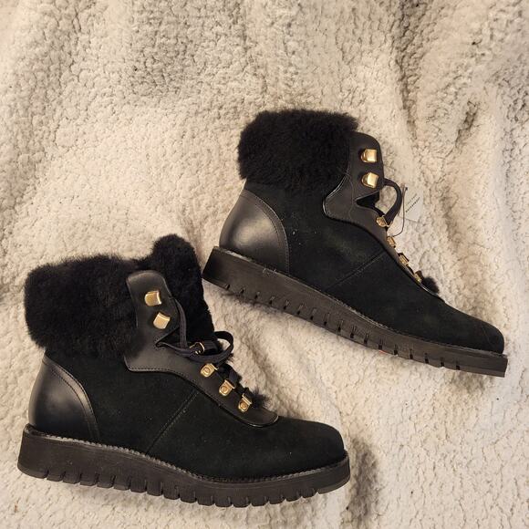 NEW Cole Haan Zerogrand Explore Upstate Hiker Waterproof Leather Booties sz 8B - Picture 4 of 9